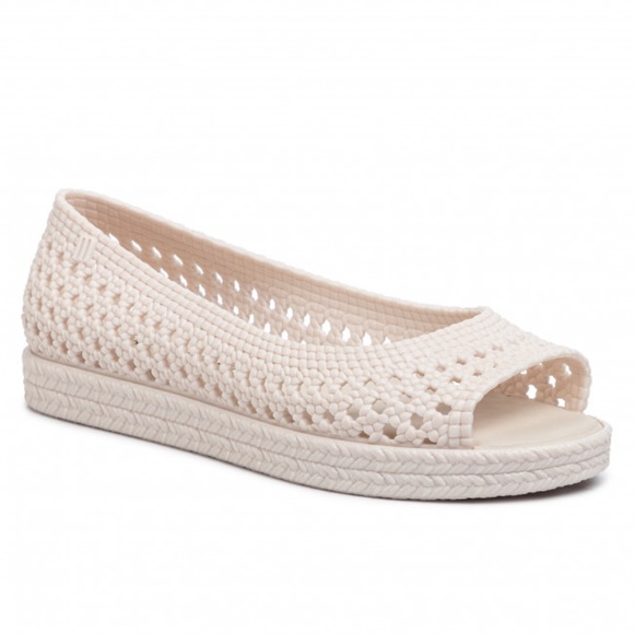 NWOT Melissa Camilla + Jason Wu Woven Open Toe Flats Size 9 - Picture 2 of 16